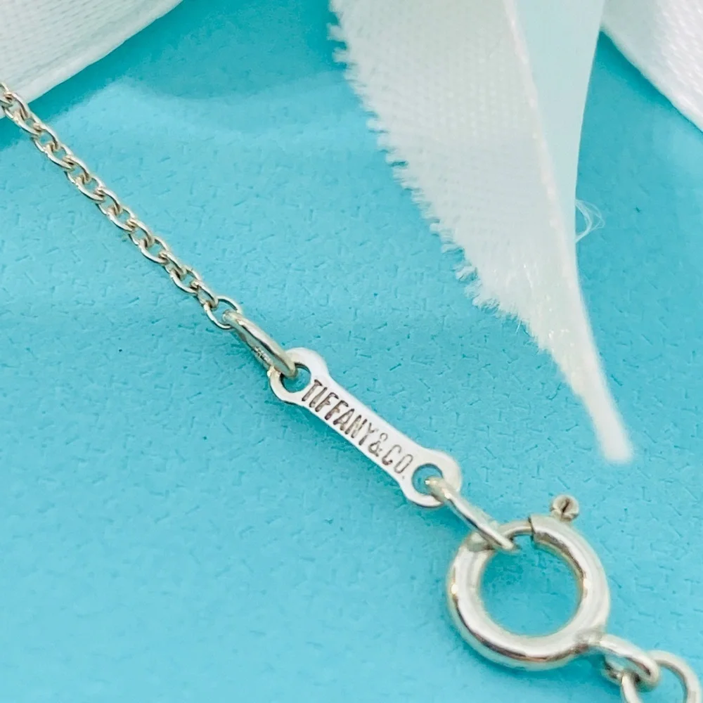 Vintage Tiffany & Co. Elsa Peretti Mini Bean Necklace 11mm Sterling Silver 16” - Picture 4 of 6